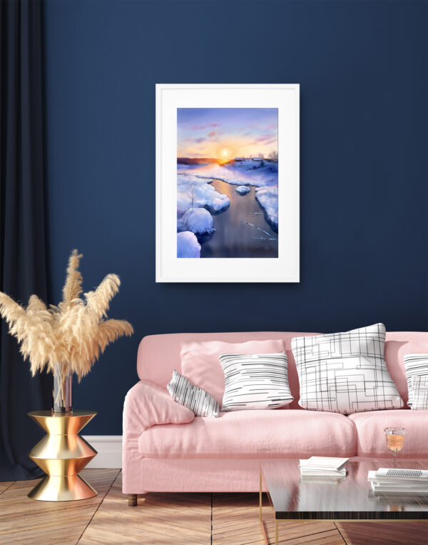 This watercolor is perfect for contemporary and classic interiors as well.