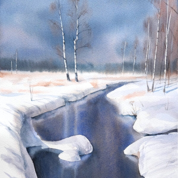 By the winter river