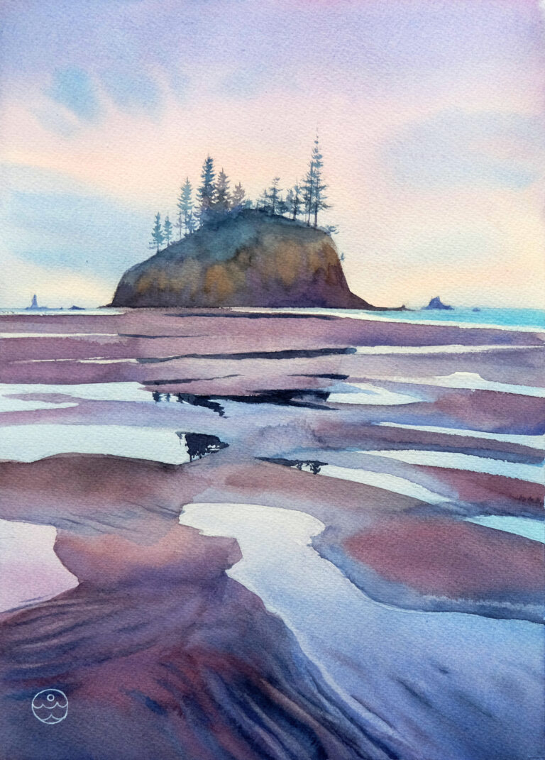 Sky in reflection Watercolor on paper 25*35 cm