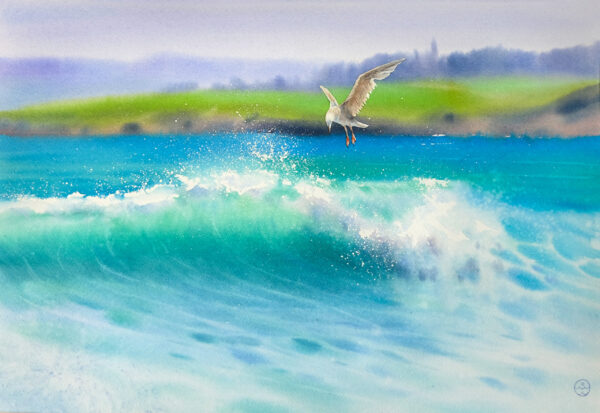 "Big Wave" - original watercolor