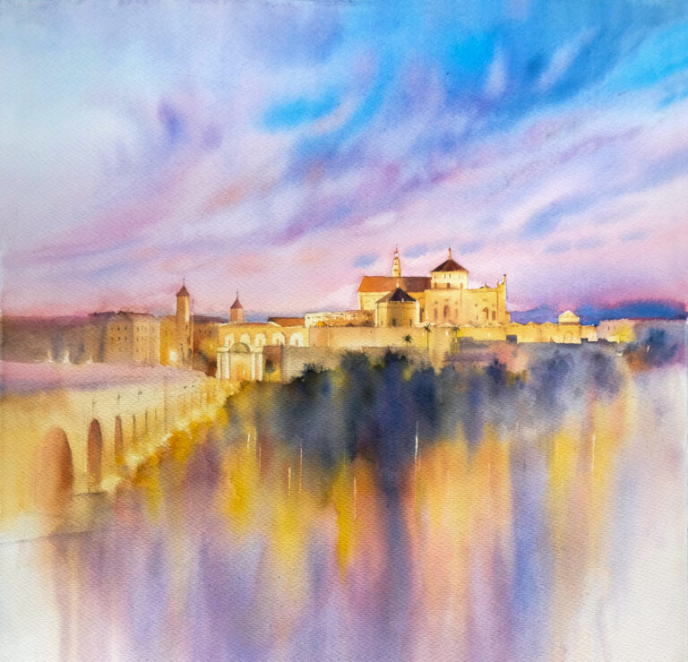 "Evening city, Cordoba" - 56x56 cm