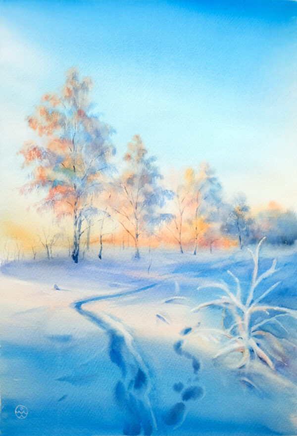 "Winter light" - original watercolor