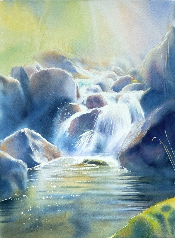 "Water rapids" - original watercolor