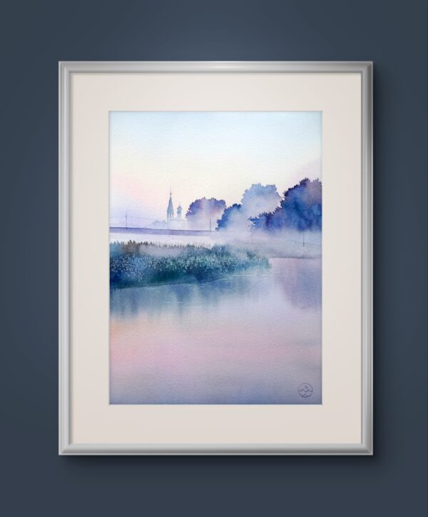 "Foggy mood" - original watercolor - Image 6