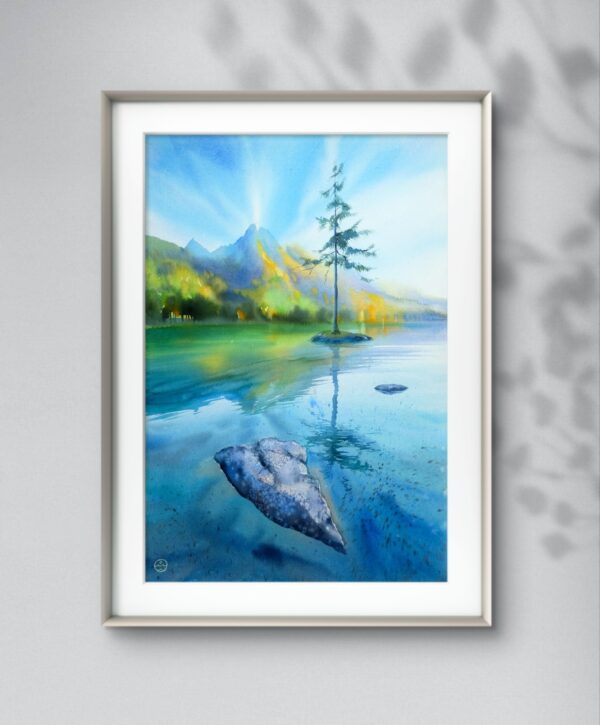 "Reflections and Light" - original watercolor - Image 3