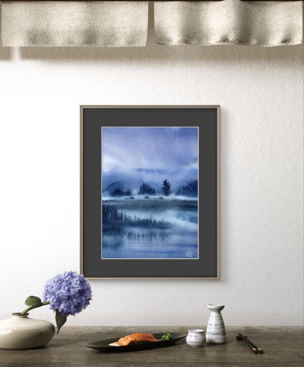 "Mysterious morning" - original watercolor - Image 3