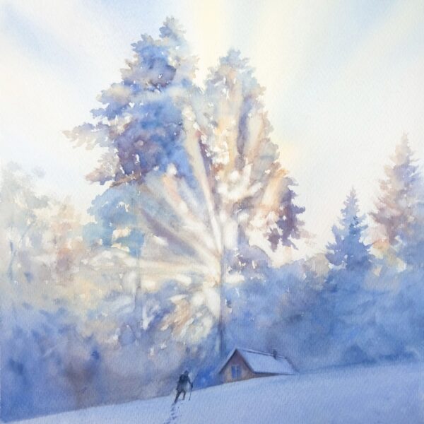 Wanderer, winter landscape