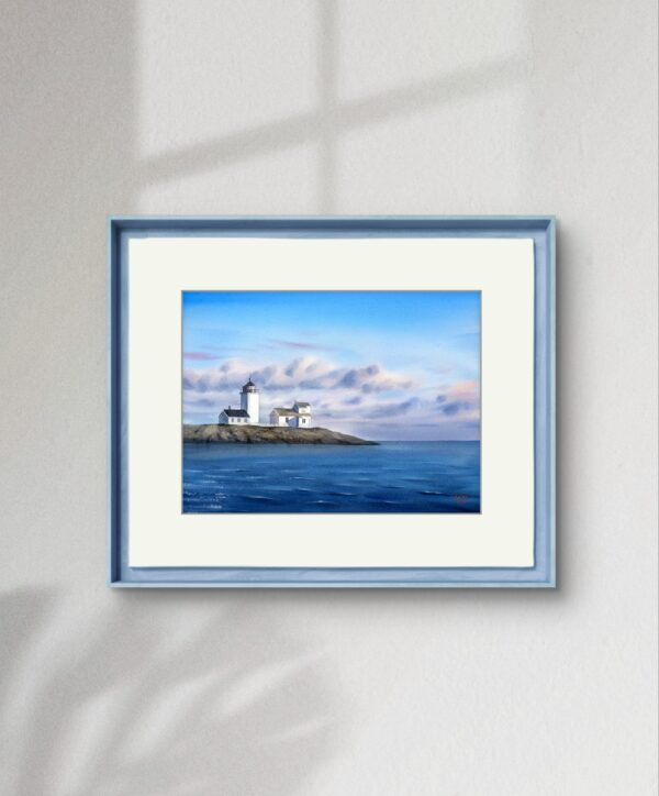 lighthouse, sea, clear day, idyll, ocean