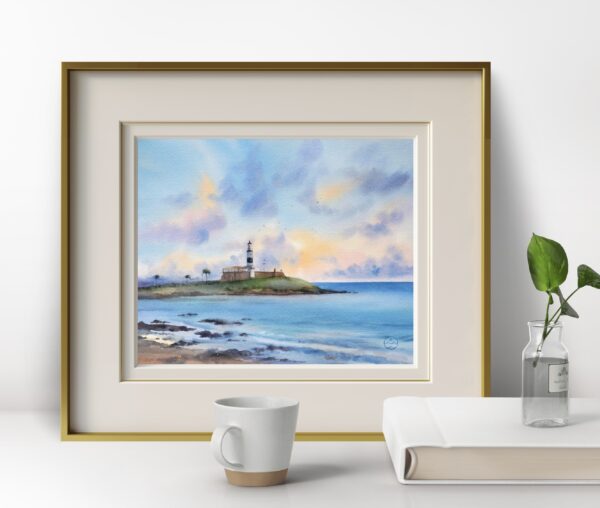 "The Lighthouse" - original watercolor - Image 3