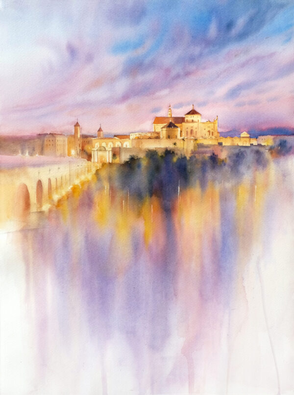 "Evening city, Cordoba" - original watercolor