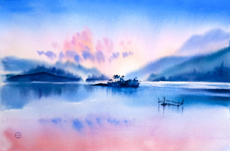 "Sunrise over Vietnam" - 32x49,5 cm