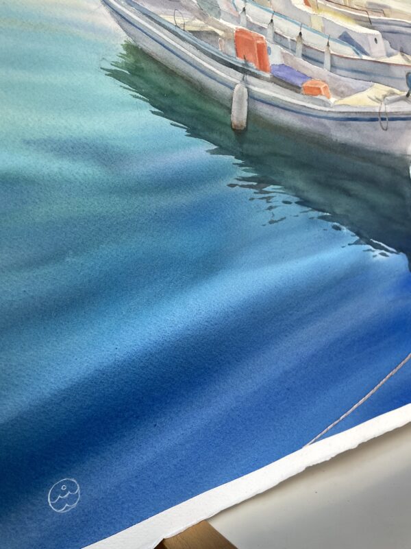 "Solar boats" - original watercolor - Image 3