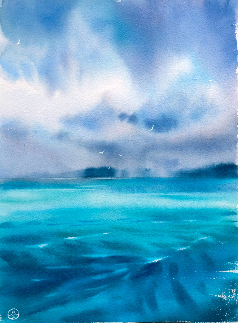 "Light during a storm" - 36x26 cm