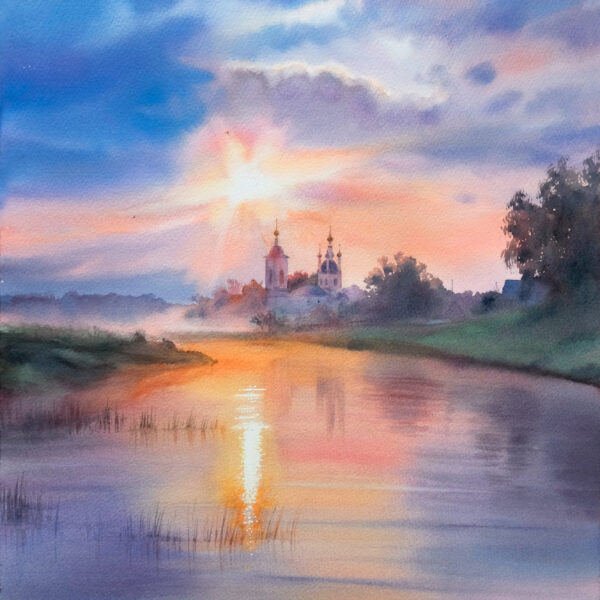 "At dawn" Watercolor 