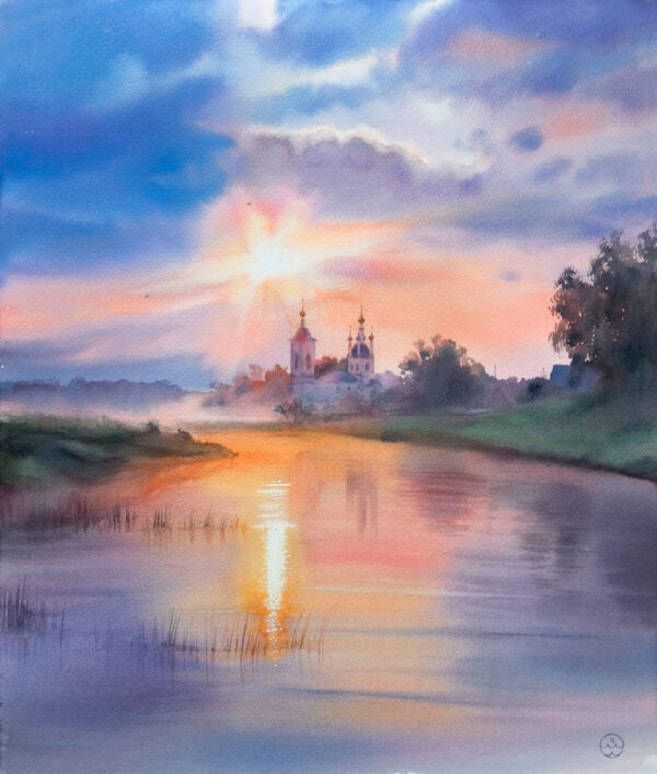 "At dawn" Watercolor