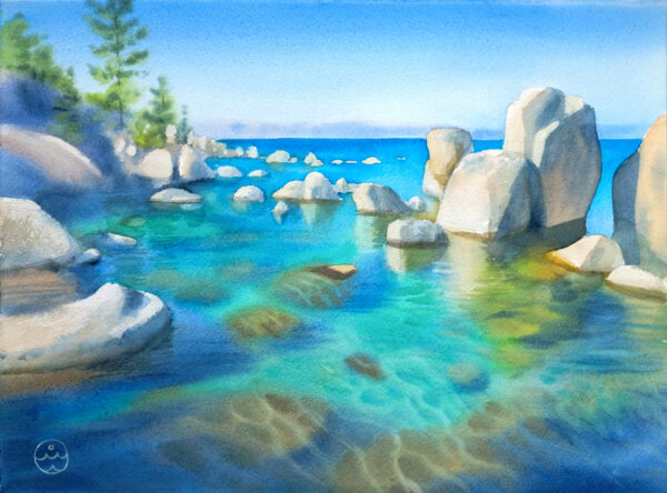 "Rocky shore" - original watercolor