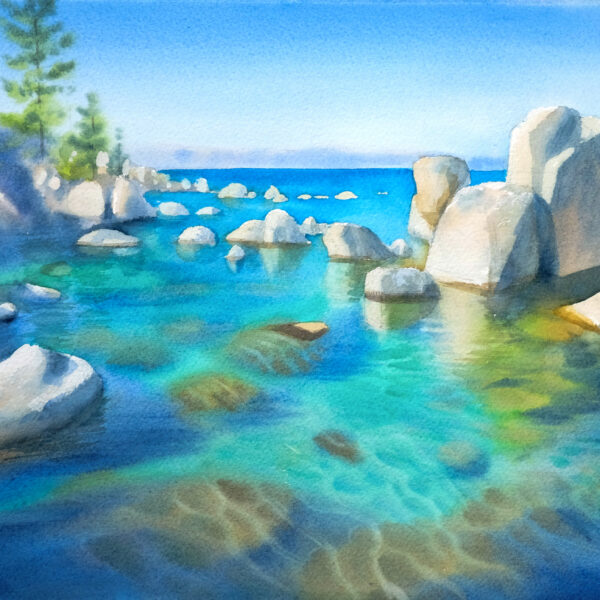 "Rocky shore" - original watercolor