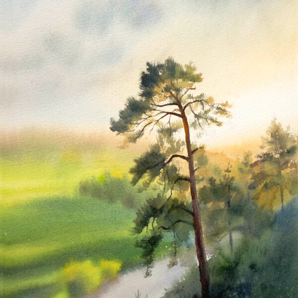 "The Chusovaya River 3" - original watercolor