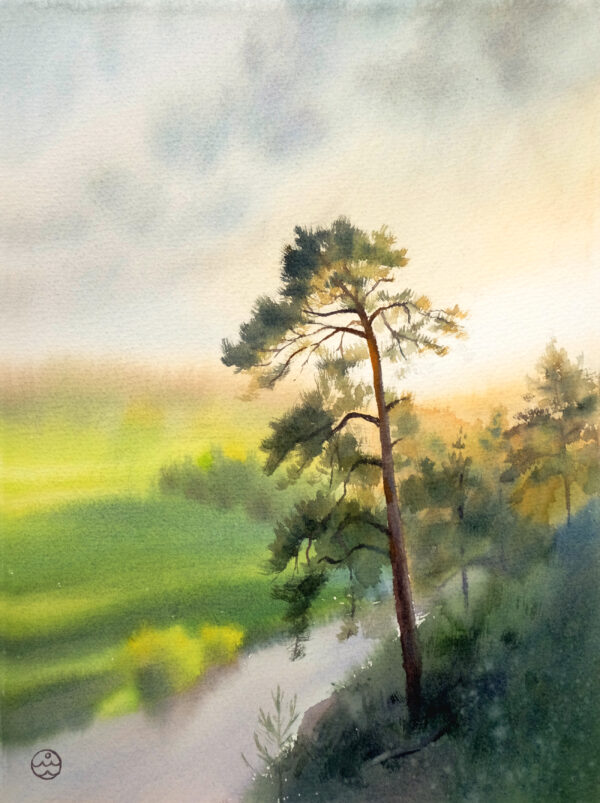 "The Chusovaya River 3" - original watercolor