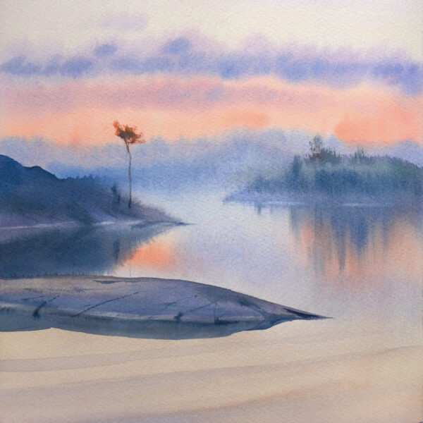 "Ladoga skerries" - original watercolor