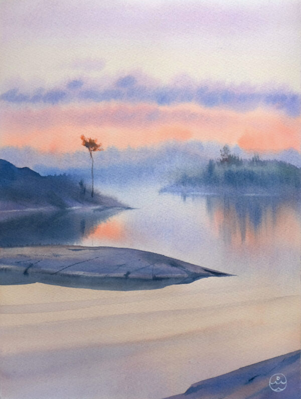 "Ladoga skerries" - original watercolor