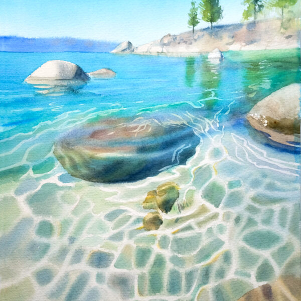 "Transparent coastline" - original watercolor