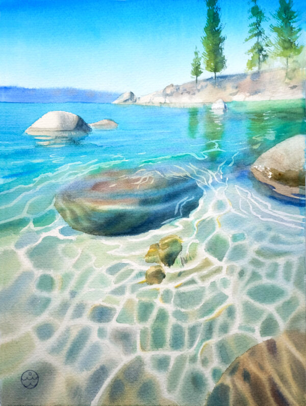 "Transparent coastline" - original watercolor