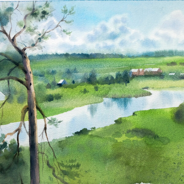 "The Chusovaya River 2" - original watercolor