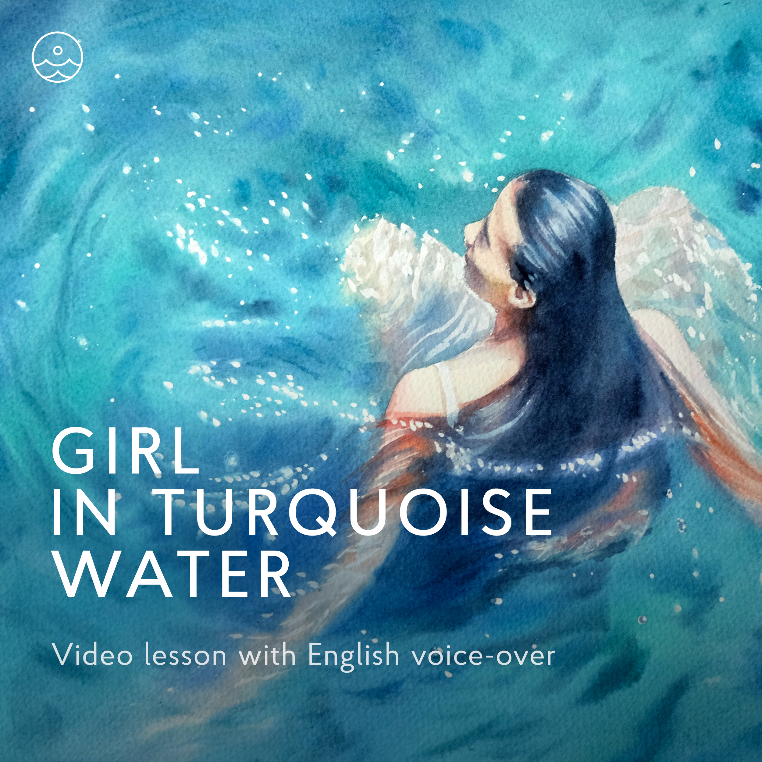 Girl in turquoise water lesson