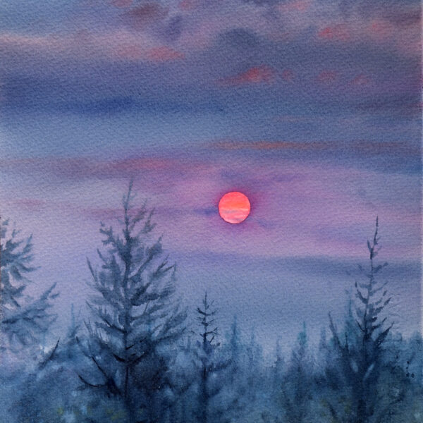 Buck Moon - original watercolor