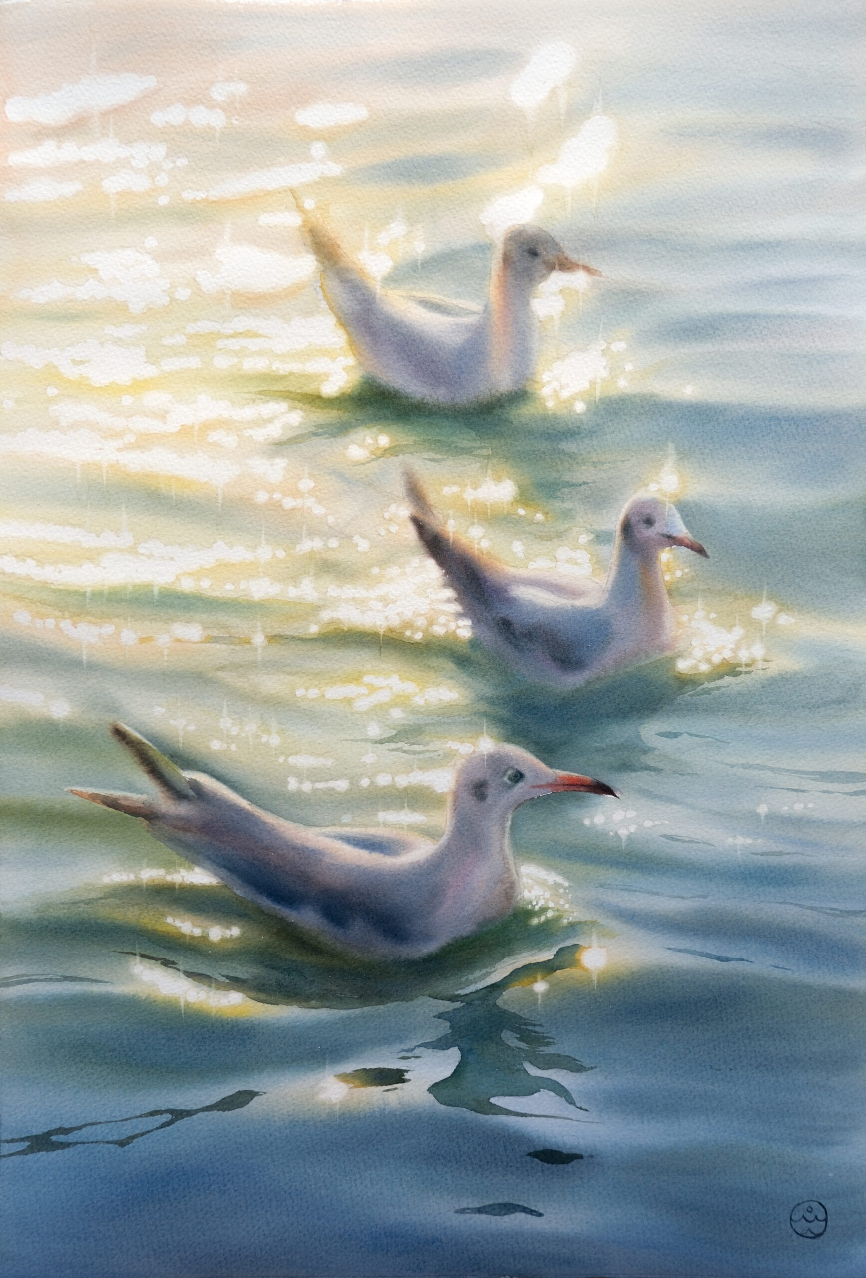 "Amid the Glints" – 38×56 cm