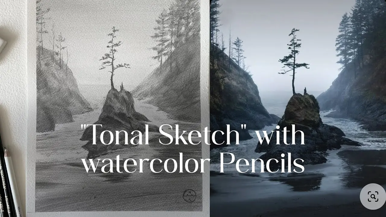 Bonus Demo Tonal Sketch with Watercolor Pencils