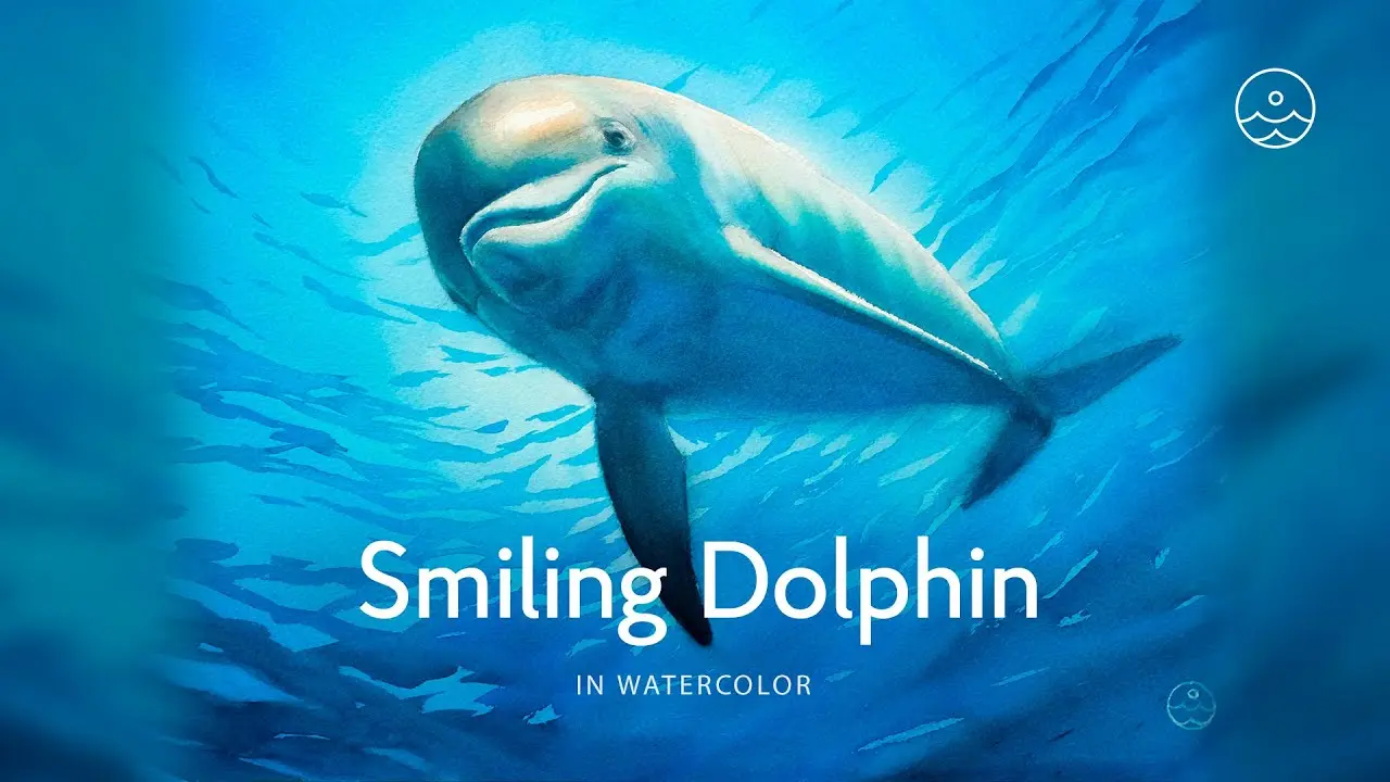 How to paint a dolphin with watercolors