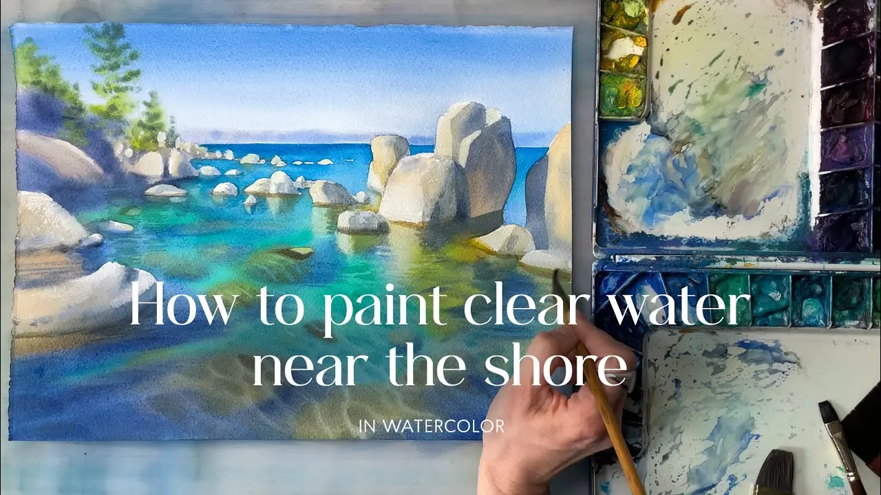 How to paint clear water near the shore