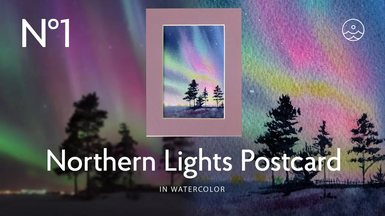 Northern lights Postcard 1