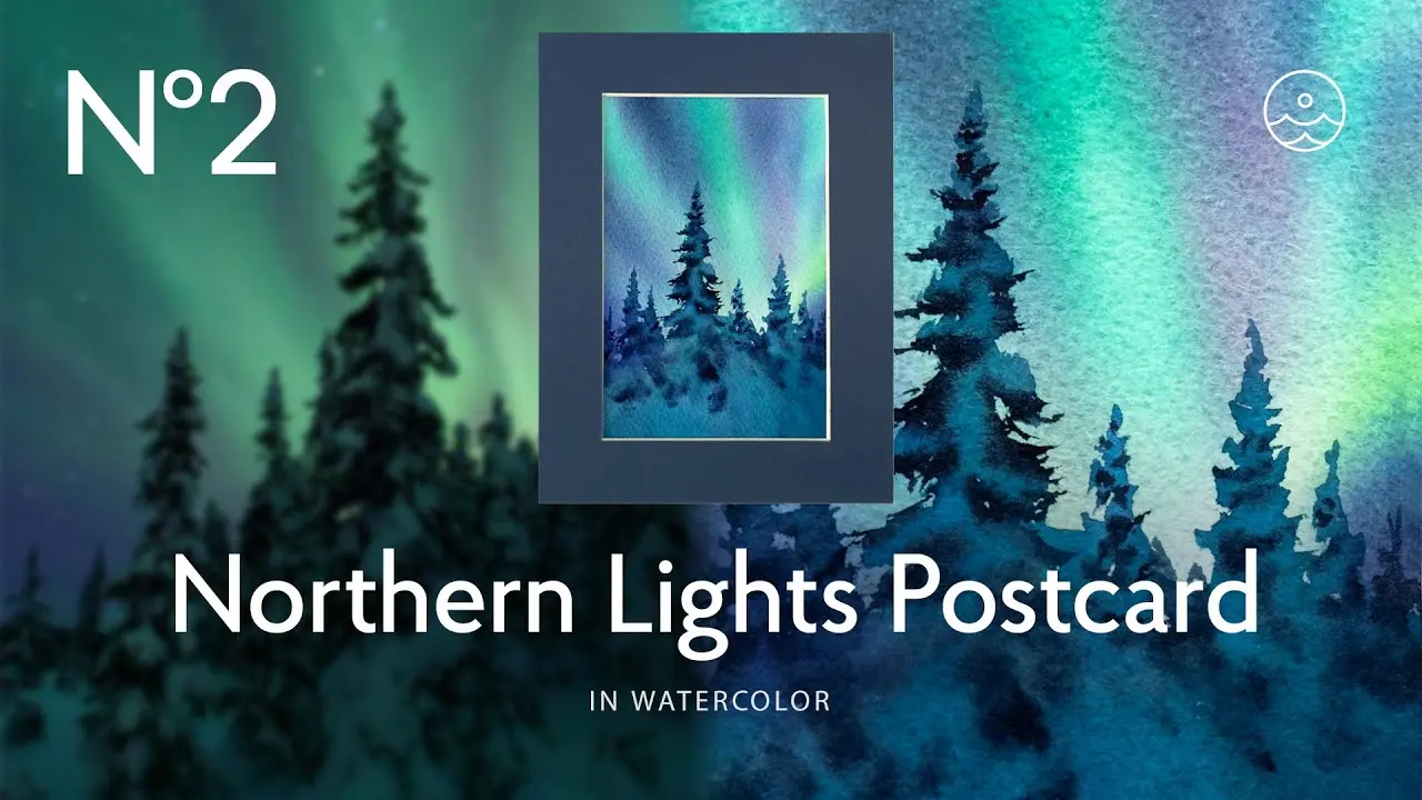 Northern lights Postcard 2