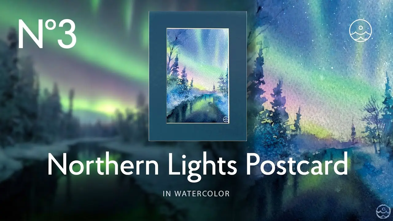 Northern lights Postcard 3