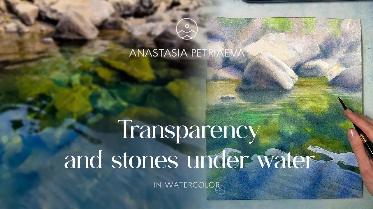 Transparency and stones under water