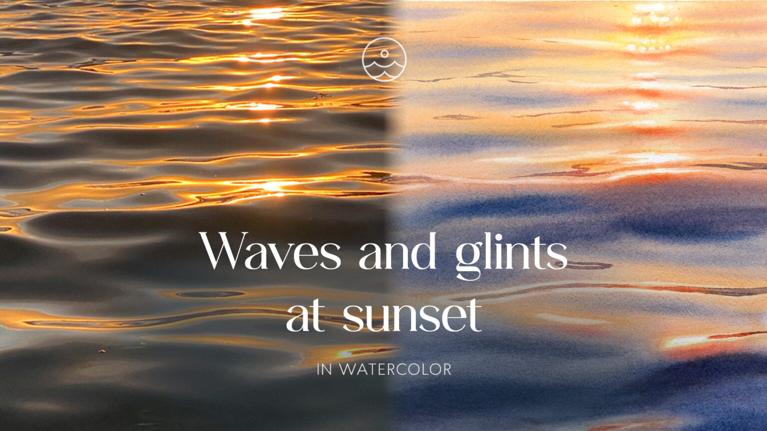 Waves and glints at sunset. Dynamics