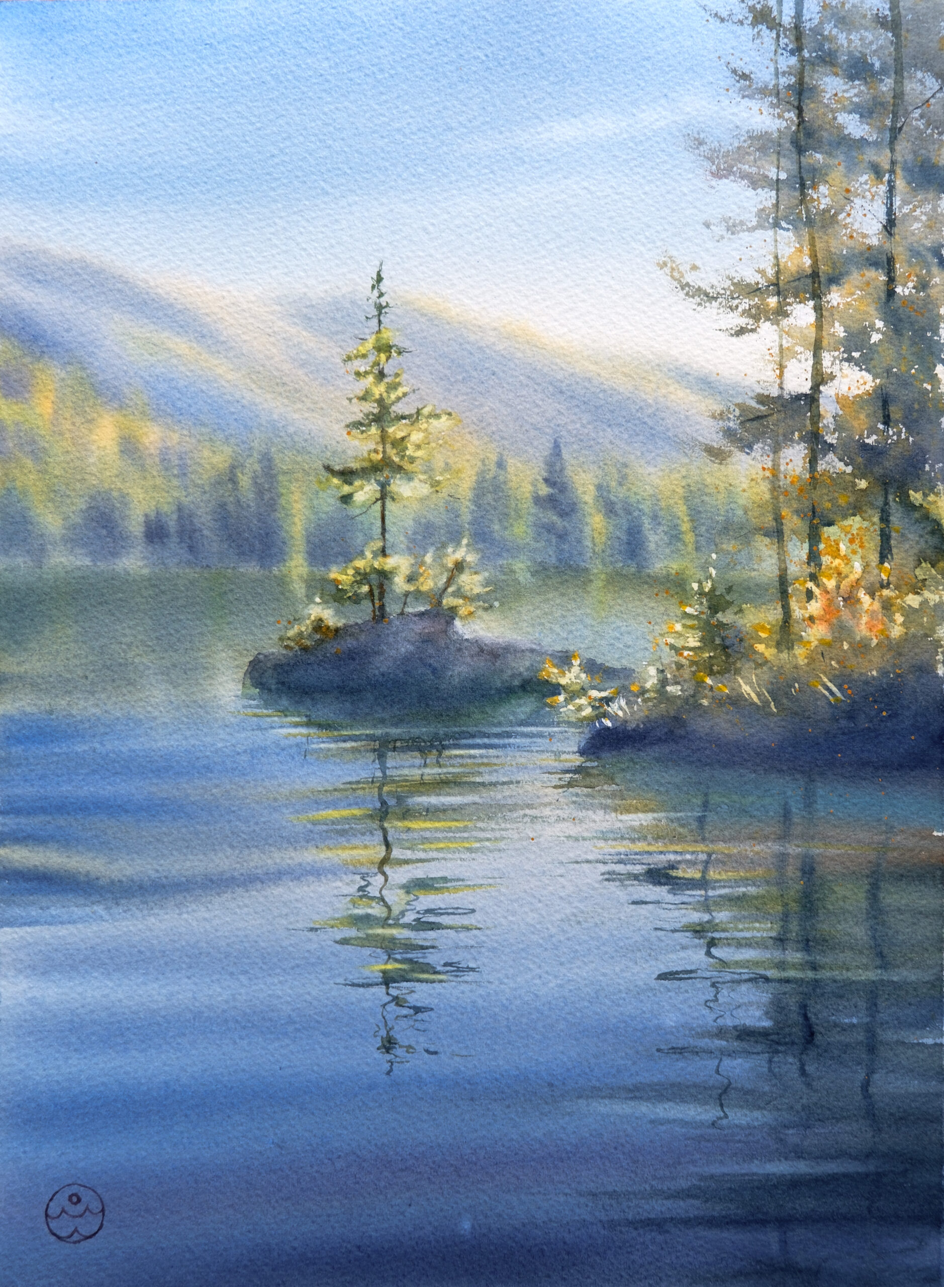 "Autumn Lake" – 28×38 cm