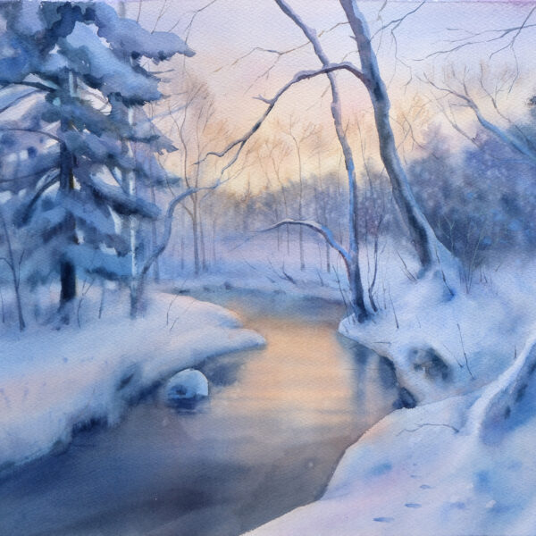 "Winter Evening" – 37×50 cm